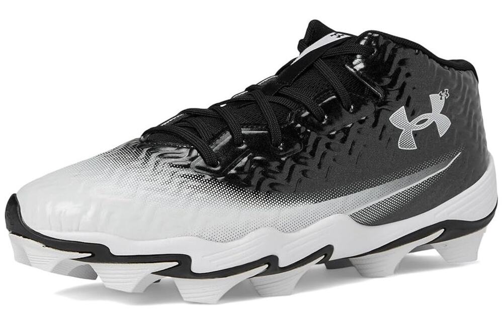 Under Armour Mens Spotlight Hammer Football Cleats Size 11.5 Black Silver EUC